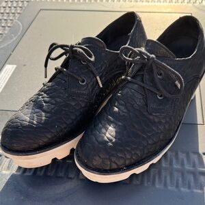 John Fluevog Black ATV Patrol Women's Oxfords